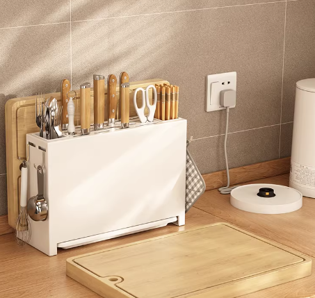 刀架置物架筷子刀具收纳架厨房砧板架筷笼菜板架筷子筒一体壁挂式